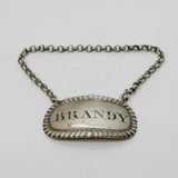 George III Scottish Sterling Silver Brandy Decanter Label Antique 1810 Edinburgh