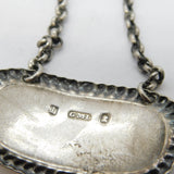George III Scottish Sterling Silver Brandy Decanter Label Antique 1810 Edinburgh