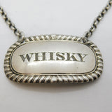 George III Scottish Sterling Silver Whisky Decanter Label Antique 1810 Edinburgh