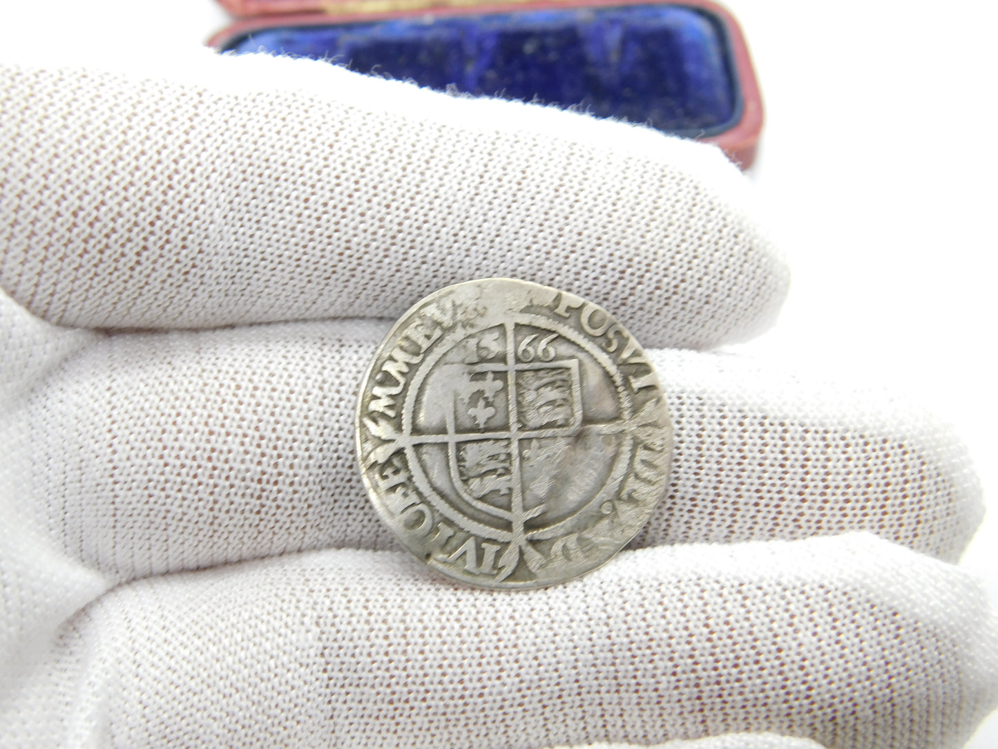 Queen Elizabeth I Hammered Silver Sixpence Coin 1566 Fine Condition Antique