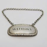 George III Scottish Sterling Silver Whisky Decanter Label Antique 1810 Edinburgh