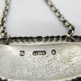 George III Scottish Sterling Silver Whisky Decanter Label Antique 1810 Edinburgh