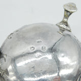 George II Pair of Sterling Silver Floral Salt Cellars Antique 1746 London
