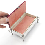 Edwardian Large Sterling Silver Jewellery Box Pin Cushion 1905 Birmingham