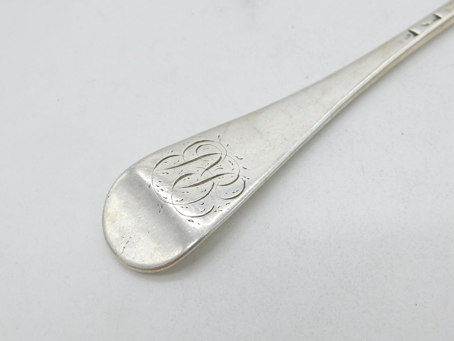 George II Sterling Silver Hanoverian Pattern Tablespoon Antique 1730 London