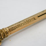 Victorian 9ct Gold Cased Combination Propelling Pencil & Pen Antique c1880s