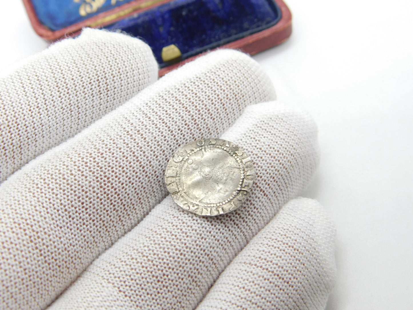 Queen Elizabeth I Early Hallmarked Half Groat Coin Worn Condition Antique