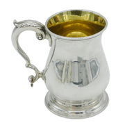 George II Sterling Silver Baluster Pint Tankard Antique 1759 London