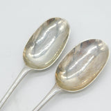 George I Pair of Sterling Silver Hanoverian Tablespoons Antique 1718 London Charles Jackson