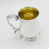 George II Sterling Silver Baluster Pint Tankard Antique 1759 London