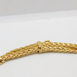 9ct Yellow Gold Multi-Strand Woven Ballroom Choker Necklace Vintage c1980
