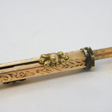 Victorian 9ct Gold Cased Combination Propelling Pencil & Pen Antique c1880s