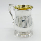 George II Sterling Silver Baluster Pint Tankard Antique 1759 London