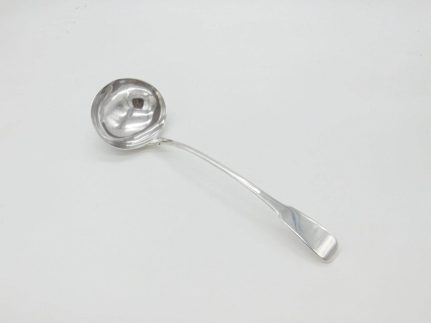 Georgian Sterling Silver Large Fiddle Pattern Soup Ladle 1804 London Antique