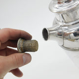 Victorian Silver Plated Two Pint Cocktail Mixer with Cork Stoppers c1890 Antique