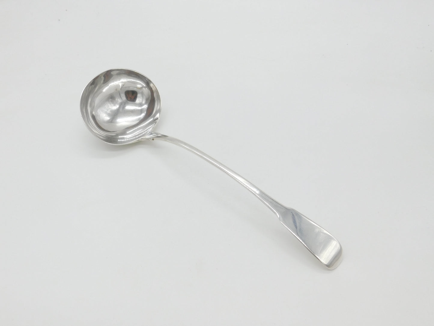 Georgian Sterling Silver Large Fiddle Pattern Soup Ladle 1804 London Antique