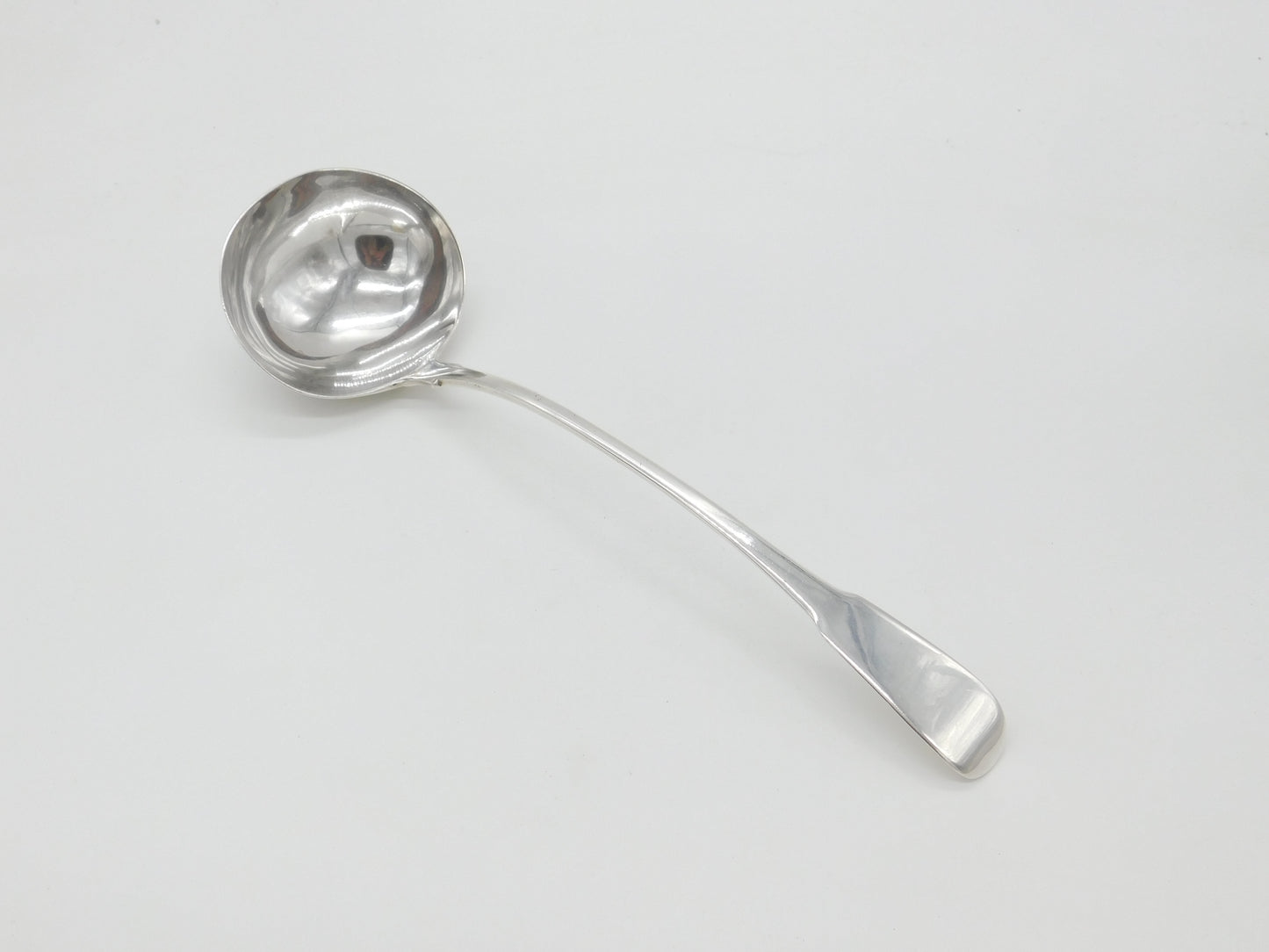 Georgian Sterling Silver Large Fiddle Pattern Soup Ladle 1804 London Antique