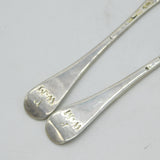 George I Pair of Sterling Silver Hanoverian Tablespoons Antique 1718 London Charles Jackson