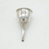 George III Sterling Silver Fluted Heraldic Crest Wine Funnel Antique 1800 London