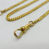 9ct Gold Albert Watch Chain Necklace 36.6cm / 14.4" Antique Art Deco c1920