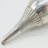 George III Sterling Silver Fluted Heraldic Crest Wine Funnel Antique 1800 London