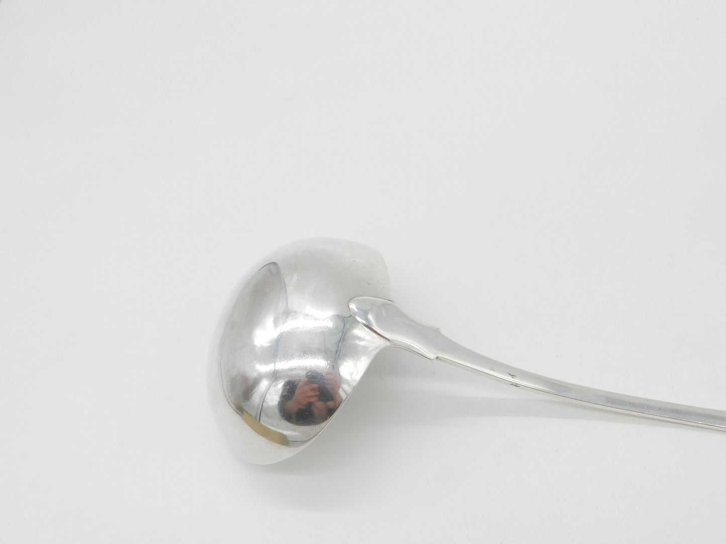 Georgian Sterling Silver Large Fiddle Pattern Soup Ladle 1804 London Antique