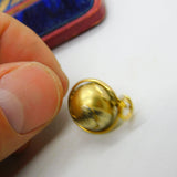 14ct Yellow Gold Rotating Globe Geographical Charm or Pendant Vintage c1970