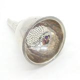 George III Sterling Silver Fluted Heraldic Crest Wine Funnel Antique 1800 London