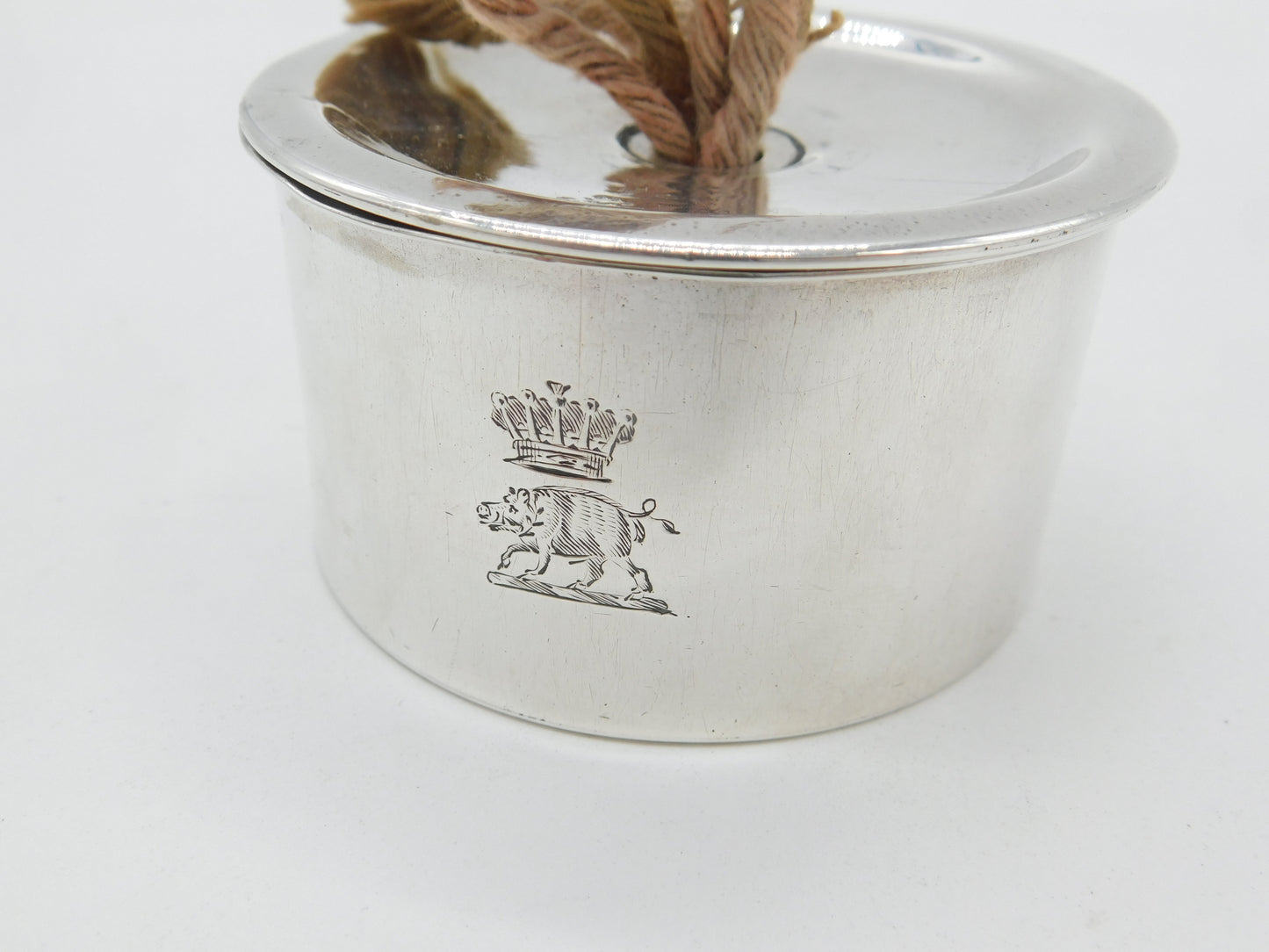 Robert Garrard I Georgian Sterling Silver Crested Table Lighter 1808 London