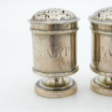 George III Set of Sterling Silver Salt, Pepper, Cayenne Shakers Antique c1810