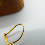 9ct Yellow Gold Pearl Set Floral Drop Hoop Earrings Vintage 1979 London