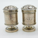 George III Set of Sterling Silver Salt, Pepper, Cayenne Shakers Antique c1810