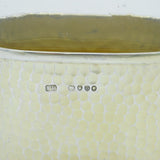 Victorian Arts & Crafts Sterling Silver Gilt Glass Hip Flask Antique 1889 London