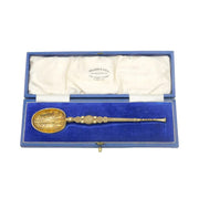 King Edward VIII Boxed Sterling Silver Gilt Coronation Anointing Spoon Antique