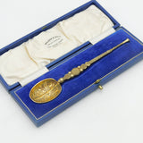 King Edward VIII Boxed Sterling Silver Gilt Coronation Anointing Spoon Antique