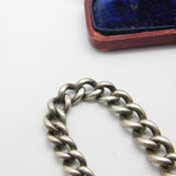 Victorian Sterling Silver Graduating Albert Watch Chain 1897 Birmingham Antique
