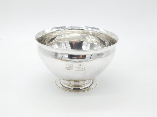 Victorian Sterling Silver Double Crested Marriage Bowl 1886 London Antique