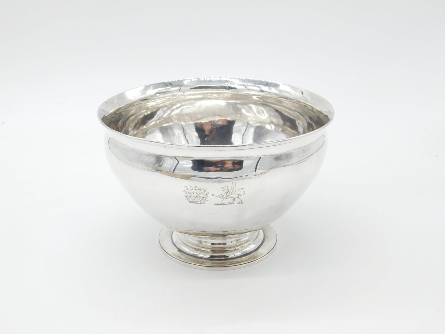 Victorian Sterling Silver Double Crested Marriage Bowl 1886 London Antique