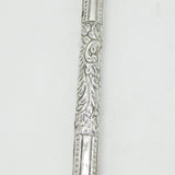 Victorian Large Sterling Silver Camel Top Floral Pen Case Antique 1894 Birmingham