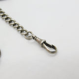 Victorian Sterling Silver Graduating Albert Watch Chain 1897 Birmingham Antique