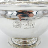 Victorian Sterling Silver Double Crested Marriage Bowl 1886 London Antique