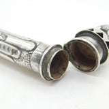 Victorian Large Sterling Silver Camel Top Floral Pen Case Antique 1894 Birmingham