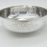 Large Sterling Silver Drinking Quaich Antique 1921 Birmingham Engraved