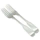Inverness Scottish Provincial Pair of Sterling Silver Dessert Forks Antique, Robert Naughton