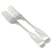 Inverness Scottish Provincial Pair of Sterling Silver Dessert Forks Antique, Robert Naughton