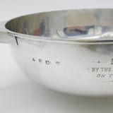 Large Sterling Silver Drinking Quaich Antique 1921 Birmingham Engraved