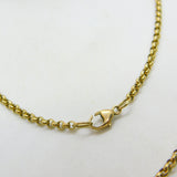 9ct Yellow Gold Cable Link Cain Necklace 49.2cm / 19.3" Vintage c1980