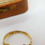 Georgian 18ct Yellow Gold Monogram Mourning Ring Antique 1823 London