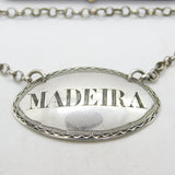 Georgian Sterling Silver Bright Cut Madeira Decanter Label 1794 London Bateman