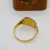 Georgian 18ct Yellow Gold Monogram Mourning Ring Antique 1823 London
